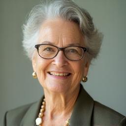 Professional headshot of Dr. Evelyn Reid, a warm older womanSmiling